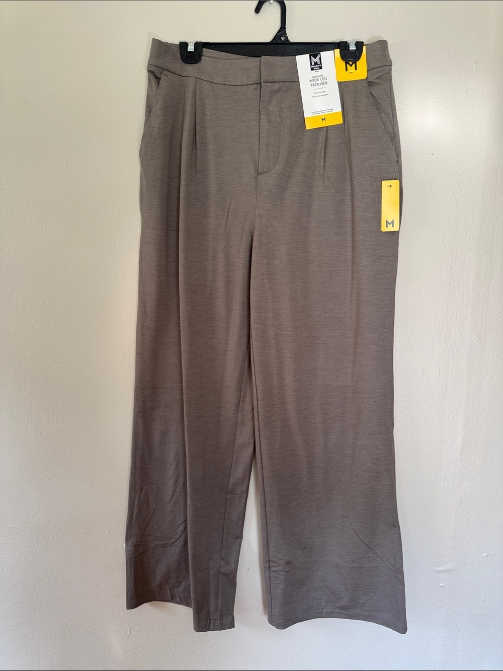 Women’s Wide-Leg trouser Dress Pants in Taupe - M